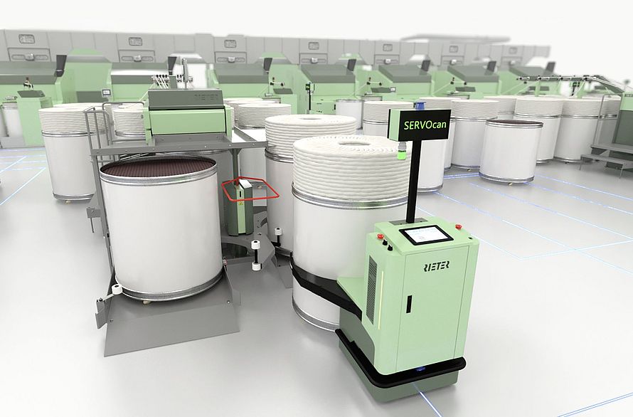 Automatic can transport SERVOcan