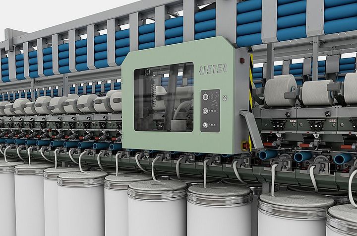 R 37 rotor spinning machine with ROBOdoff